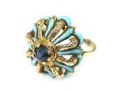 Sapphire Enamel Ring