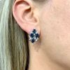 Sapphire Cluster Earrings