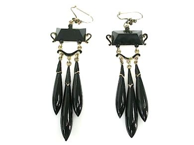 Victorian Onyx Earrings