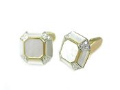 Vintage Mother of Pearl and Diamond Cufflinks