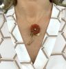 Chalcedony Floral Brooch