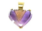 Vintage Ametrine Heart Pendant