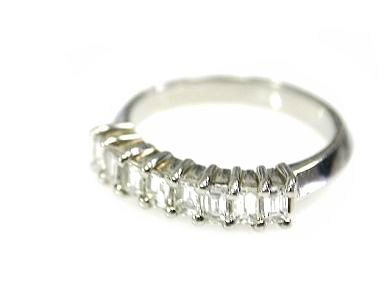 Vintage Baguette Diamond Half Enternity Band