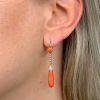 Coral Drop Earrings