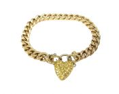 Vintage Gold Bracelet with Heart Clasp