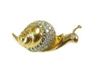 Vintage .50ct Diamond 14kt Snail Brooch