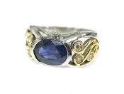Vintage Sapphire and Diamond Ring