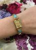Birks Manual Wind with Turquoise Wristwatch in 14kt Yellow Gold 