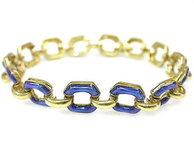 Blue Enamel Bracelet