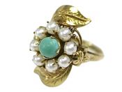 Floral Turquoise Ring