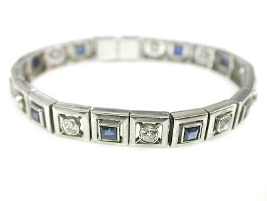 Vintage Diamond and Sapphire Bracelet