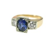Vintage Sapphire and Diamond Ring