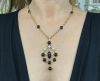 Vintage Garnet and Pearl 18kt Gold Pendant