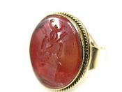 Vintage Carnelian Intaglio Ring