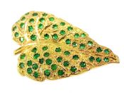 Vintage 2.15ct Emerald 14kt Brooch