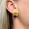 Retro Amethyst Earrings