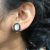 Vintage Floral Moonstone and Star Sapphire Earrings