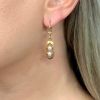 Vintage Cultured Pearl Drop 14kt Earrings
