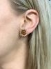 Vintage Ribbon Style Citrine Earrings