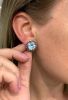 Classic Blue Topaz Stud Earrings