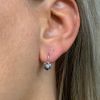 Vintage Floral Diamond Earrings