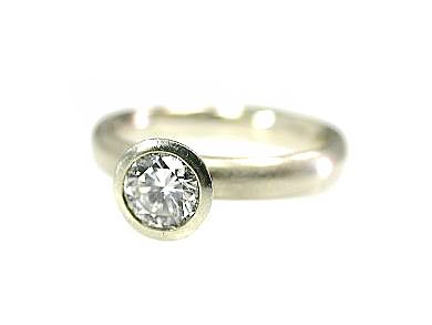 Modern Diamond Solitaire Engagement Ring