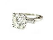 Vintage 3.50ct Diamond Platinum Engagement Ring