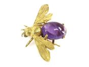 Cabochon Amethyst Brooch
