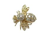 Diamond Bee Brooch
