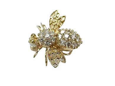 Diamond Bee Brooch
