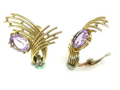Retro Amethyst Earrings