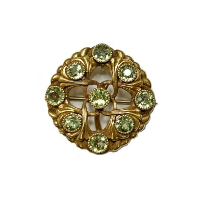 Vintage Peridot 14kt Pendant and Brooch