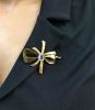 Aquamarine Ribbon Brooch