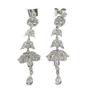 Vintage Diamond Drop Earrings