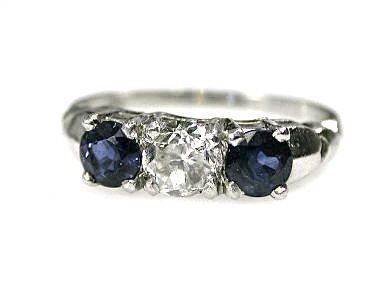 Vintage Sapphire and Diamond Ring