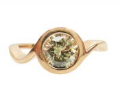 Modern Diamond Solitaire Ring