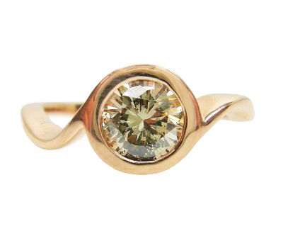 Modern Diamond Solitaire Ring