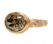Audrius Krulis 2.59ct Fancy Brown Diamond and Diamond 14kt Ring