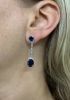 Vintage Sapphire and Diamond Drop Earrings