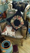 Antique Leather Wing Chair
