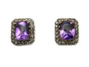 Amethyst Stud Earrings