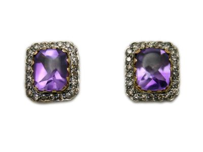 Amethyst Stud Earrings