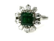 Vintage Emerald and Diamond Ring