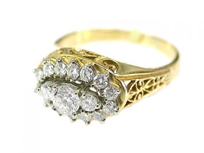 Vintage Diamond Cluster Ring