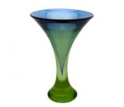 Sommerso Murano Glass Vase