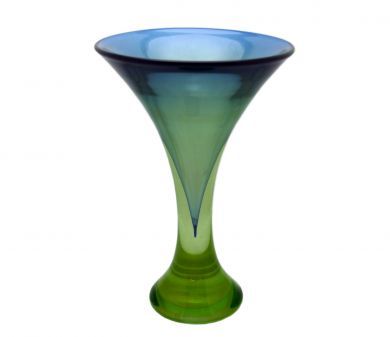 Sommerso Murano Glass Vase