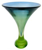 Mid-Century Modern Murano Sommerso Art Glass Vase
