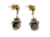 Victorian Inspired Garnet and Diamond Drop Earrings