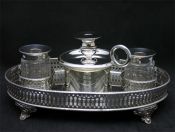 Couples Inkwell With Candlestick Holder