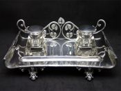 Intricate Art Nouveau Inkwell